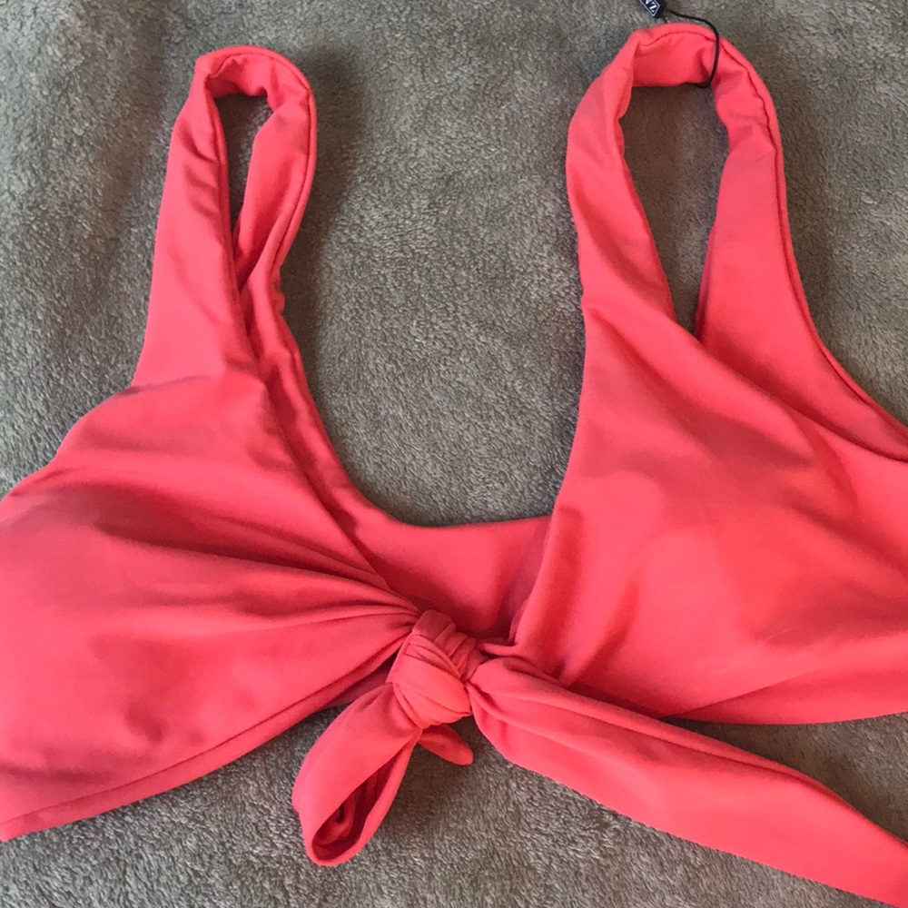Tie in front Orange/pink bikini - Picture 3 of 3
